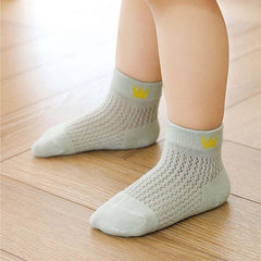 MOMISY 5 Pairs Tube Socks for children Toddlers Infant Baby Girl Boys (ThinCrown-Boys, 3 Year to 5 Year)