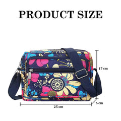 MOMISY Women Mobile Messenger Bag Ladies Nylon Multicolor Shoulder Bags Small Cross Body Long Strap Purse