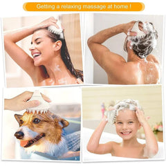 MOMISY Scalp Massager Shampoo Brush, Eco-Friendly Wheat Straw Body With Soft Silicon Bristles, Hair Scalp Scrubber, Scalp Exfoliator | Dandruff Removal