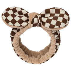 MOMISY Spa Headband for Women, Washable Facial Band, Elastic Hair Band, Makeup Wrap (Chess, Free)