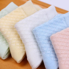 MOMISY 5 Pairs Baby Girl Boys Tube Socks Toddlers Infant Solid Color Boat Spring and Autumn Socks Stretch Baby Sock - Multicolor (IN, Age, 1 Year, 3 Years, NetDiamond)