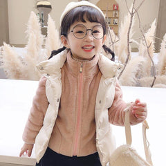 MOMISY Baby Boy & Girls Polyester Blend Round Neck Sweater Jacket Front Open Cardigan (2 to 3 Years, Pink)