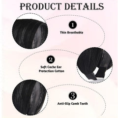 MOMISY Workout Hair Bands | Sweat-Proof Your Gym Fitness Soft Wide Head Band Running Yoga Sports Bandana for Girls Women (Black, Free)