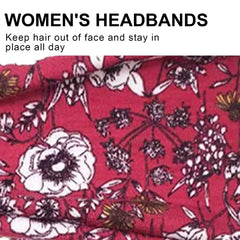 MOMISY 3Pcs Headbands for Women Yoga Running Sports Workout Hiking Hairband Elastic Non Slip Sweat Soft Hair Fashion Bands for Girls- Blue White, Dark Pink, Grey
