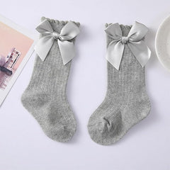 MOMISY 3 Pairs of Baby Spring Winter And Autumn Combed Cotton Long Tube Knee-High Socks