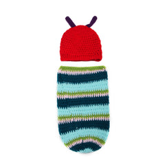 MOMISY Newborn Photography Props Baby Girl Boy Photo Props for Infant Crochet Caterpillar Outfit Hand Crocheted Hat