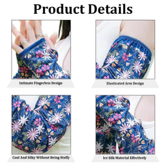 MOMISY UV Sun Protection Arm Sleeves with Thumb Hole Sun Protection Hand Cover for Running and Cycling for Women, Loose-Fit Cooling Cover