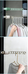 MOMISY Multifunctional Window Frame Hook Hanger Rack for Clothes I Space Saver Indoor Outdoor | Portable Indoor Balcony 8 Hole Clothes Hanging Drying Rack-Green