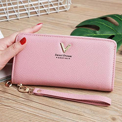 MOMISY Women's Girls PU Leather Party Wedding Clutch | Zipper | Ladies Purse Wallet Girls (Pink)