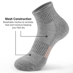 MOMISY Unisex Cotton Blend Ankle Crew Socks, Mid Tube for Men & Women, Pack of 5, Multicolour, Free Size (Crew B)